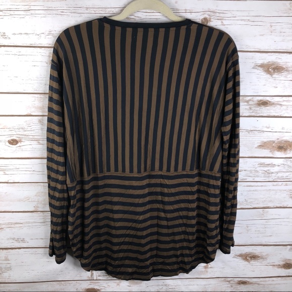 Madewell Anthem stripe oversized split sides top - Picture 7 of 8